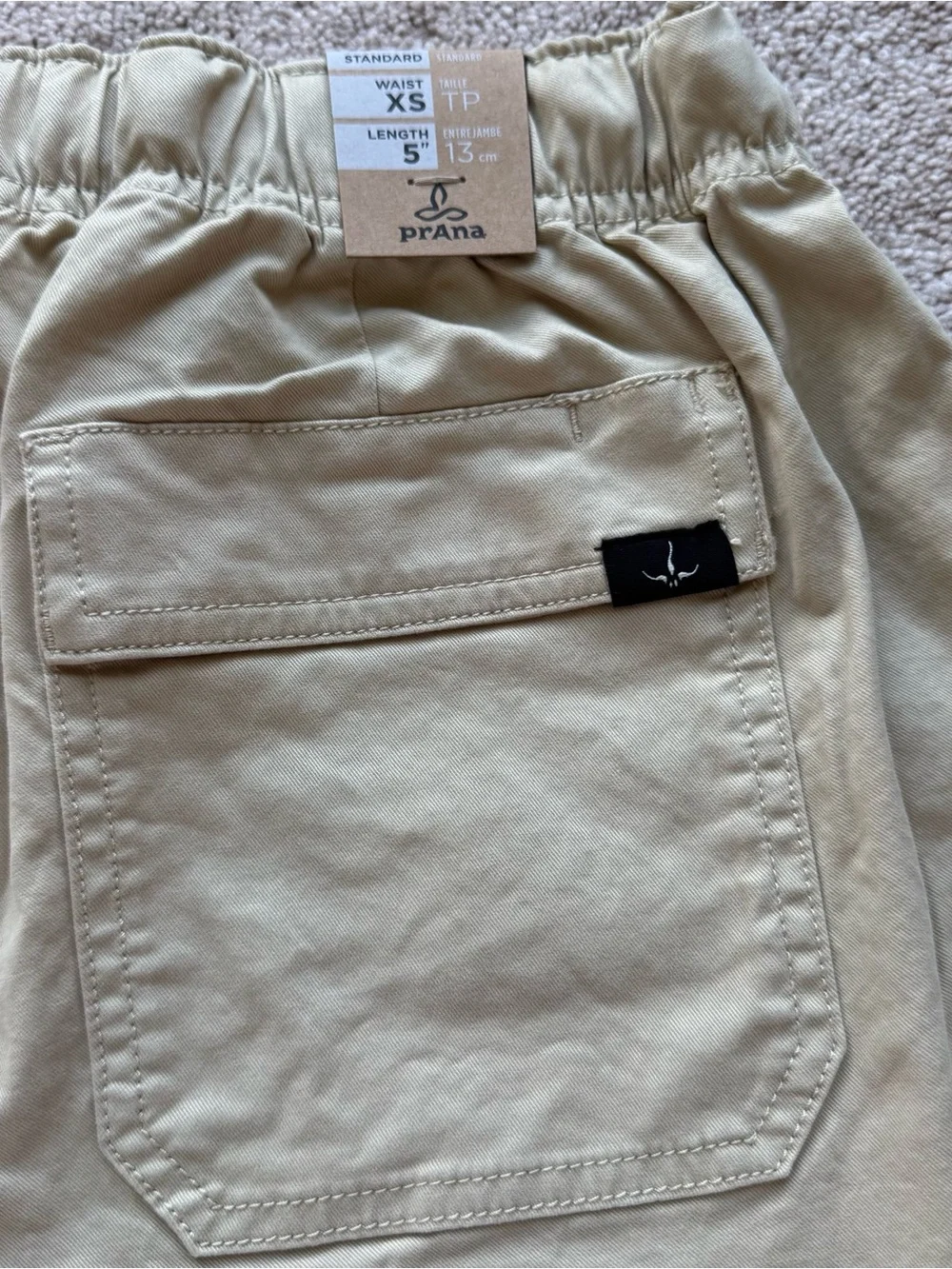 NWT prAna Originals Mojave Stretch Shorts XS - Khaki 5